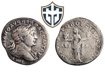 デナリウス銀貨　トラヤヌス トラヤヌス帝 98-117AD デナリウス銀貨 | 本物のローマのコイン