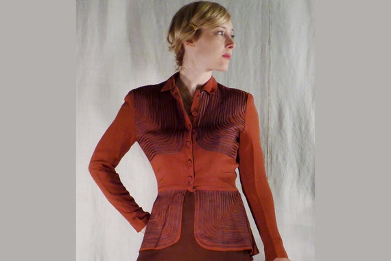 1940's Vintage Jacket / 40's Jacket / Rust Color 4