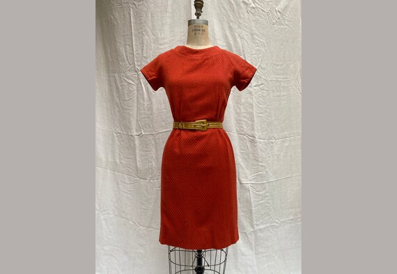 Vintage 60's Mini Dress / 1960's Wool Mini Dress