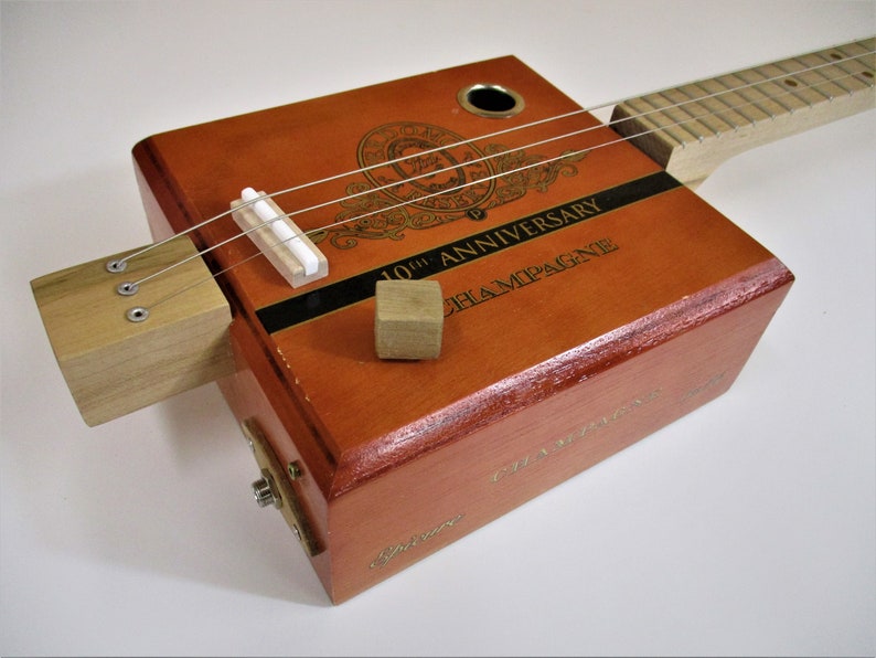 Cigar Box Guitar 3string Electric or Acoustic Guitar. Etsy