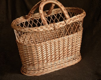 Wicker Handbag, Handmade Willow Bag, Wicker Bag, Wicker Purse, Handwoven Willow Purse, Basket Purse, Basket Handbag, Basket Bag, Basket Tote