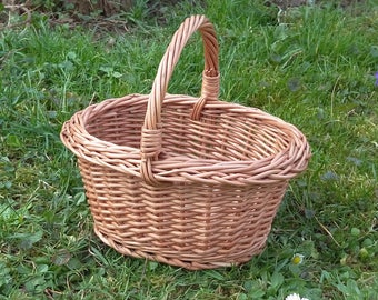 Kids Wicker Basket, Small Basket, Small Willow Basket, Mini Basket,Small Wedding Basket,Egg Basket, Easter Kids Basket, Flower Girl Basket