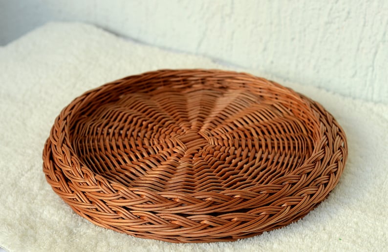 Wicker Plate Charger Wicker Wall Hanging Wicker Pizza Plate Woven Pizza Basket Tray Woven Wicker Charger Natural Wicker Pizza Charger