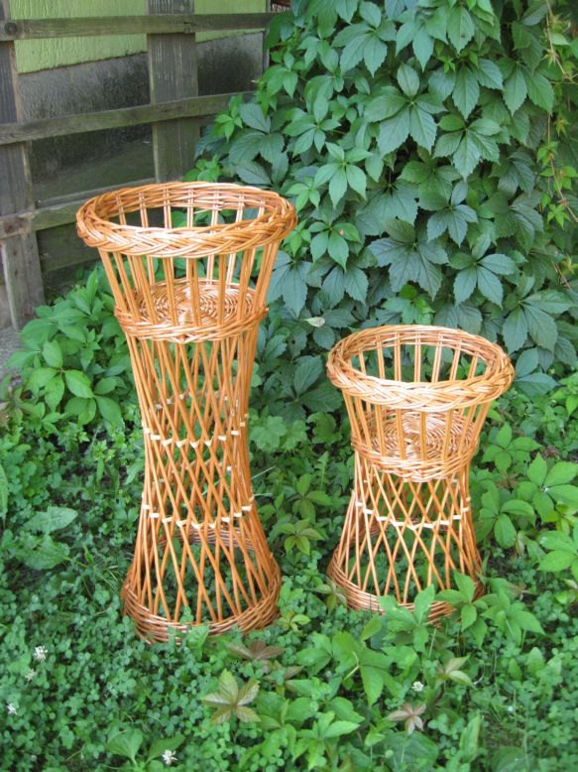 Wicker Flower Pot Holder Wicker Flower Stand Willow Flower Etsy