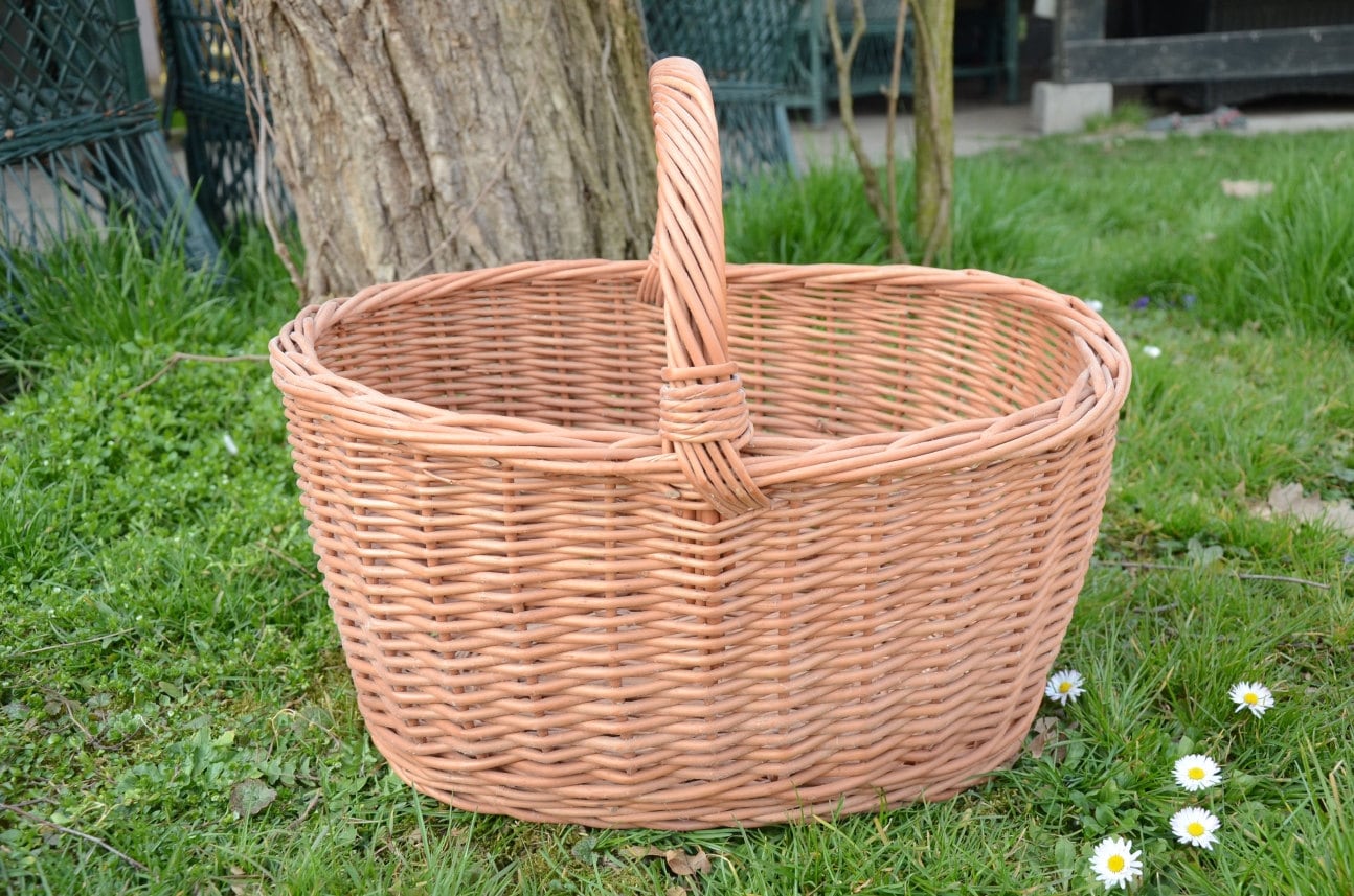 Wicker Basket Gift Baskets Empty Oval Willow Woven Picnic Basket - Jxlgv