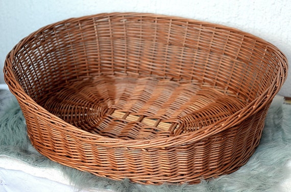 wicker dog basket