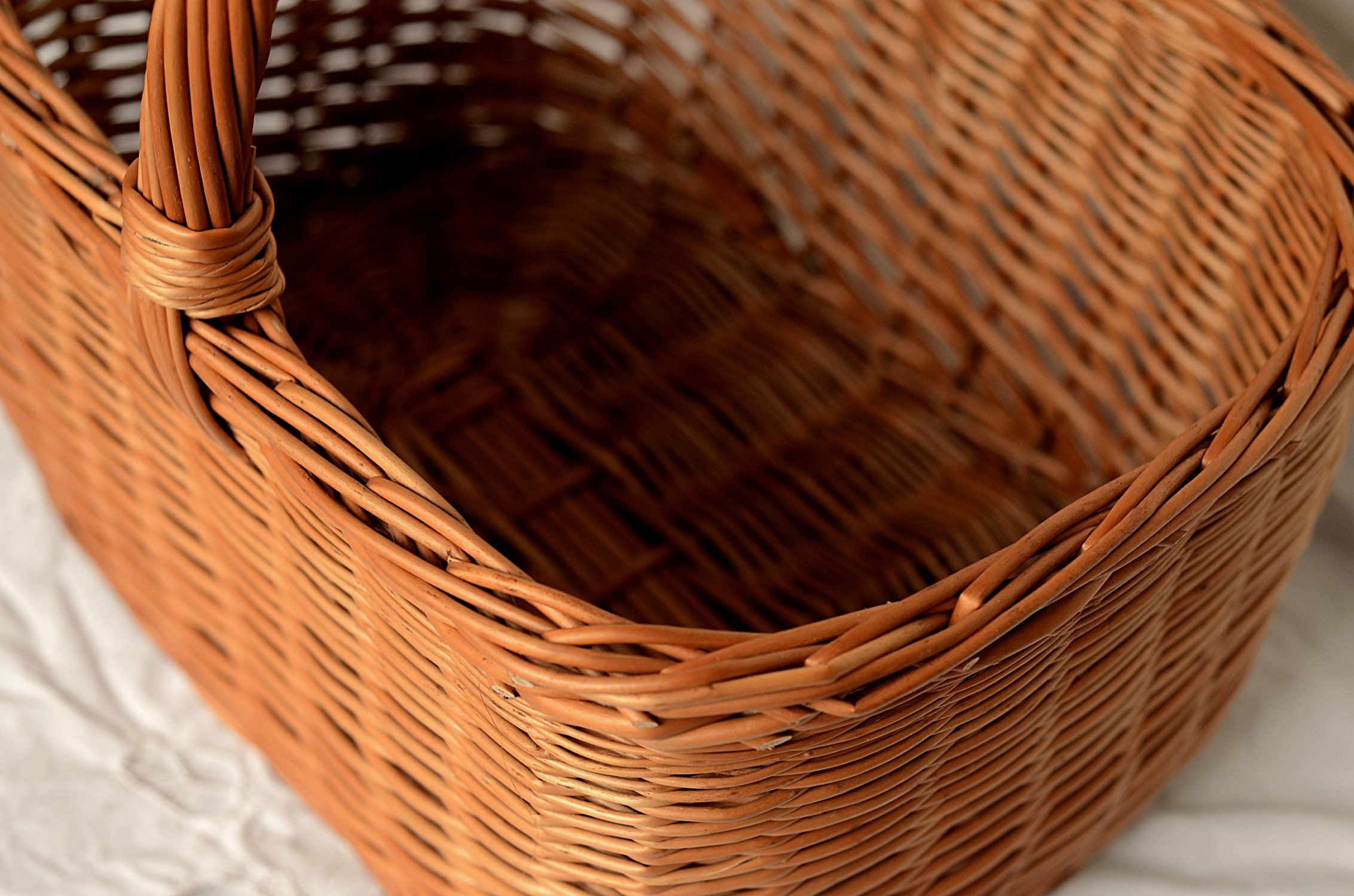Rectangular Willow Basket Woven Wicker Basket Handmade Wicker Etsy