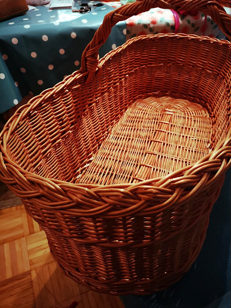Extra Long Basket with Handle Very Large Wicker Basket Long Etsy