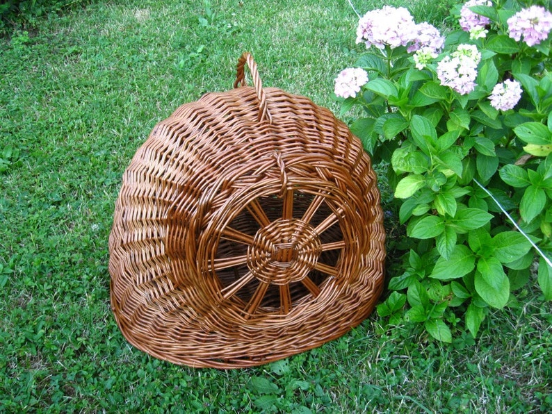 Wicker Cat Bed, Cat Cave, Wicker Cat Basket, Wicker Cat House, Cat/Small Dog House Willow Basket for Cats, Cat Furniture, Wicker Cat Carrier image 3