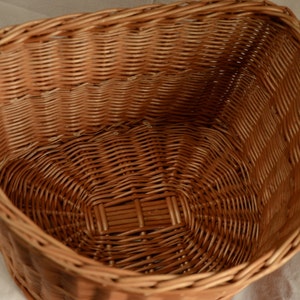 Bicycle Basket, Hand woven Wicker Bike Basket, Wicker Bicycle Basket, Handmade Willow Basket for Bicycle, Bike Wicker Basket Traditional image 3