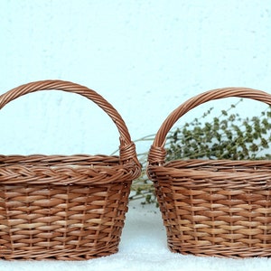 Kids Wicker Basket, Small Basket, Small Willow Basket, Small Wedding Basket, Egg Basket, Easter Basket, Flower Girl Basket, Rustic Wedding No Braid