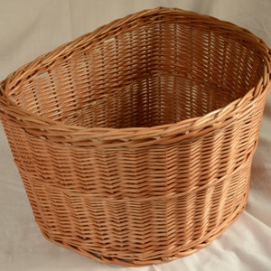 Bicycle Basket, Hand woven Wicker Bike Basket, Wicker Bicycle Basket, Handmade Willow Basket for Bicycle, Bike Wicker Basket Traditional image 2