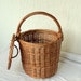 Jane Birkin Basket, Birkin Basket M, Round Wicker Basket With Lid, Medium Round Woven Basket ...