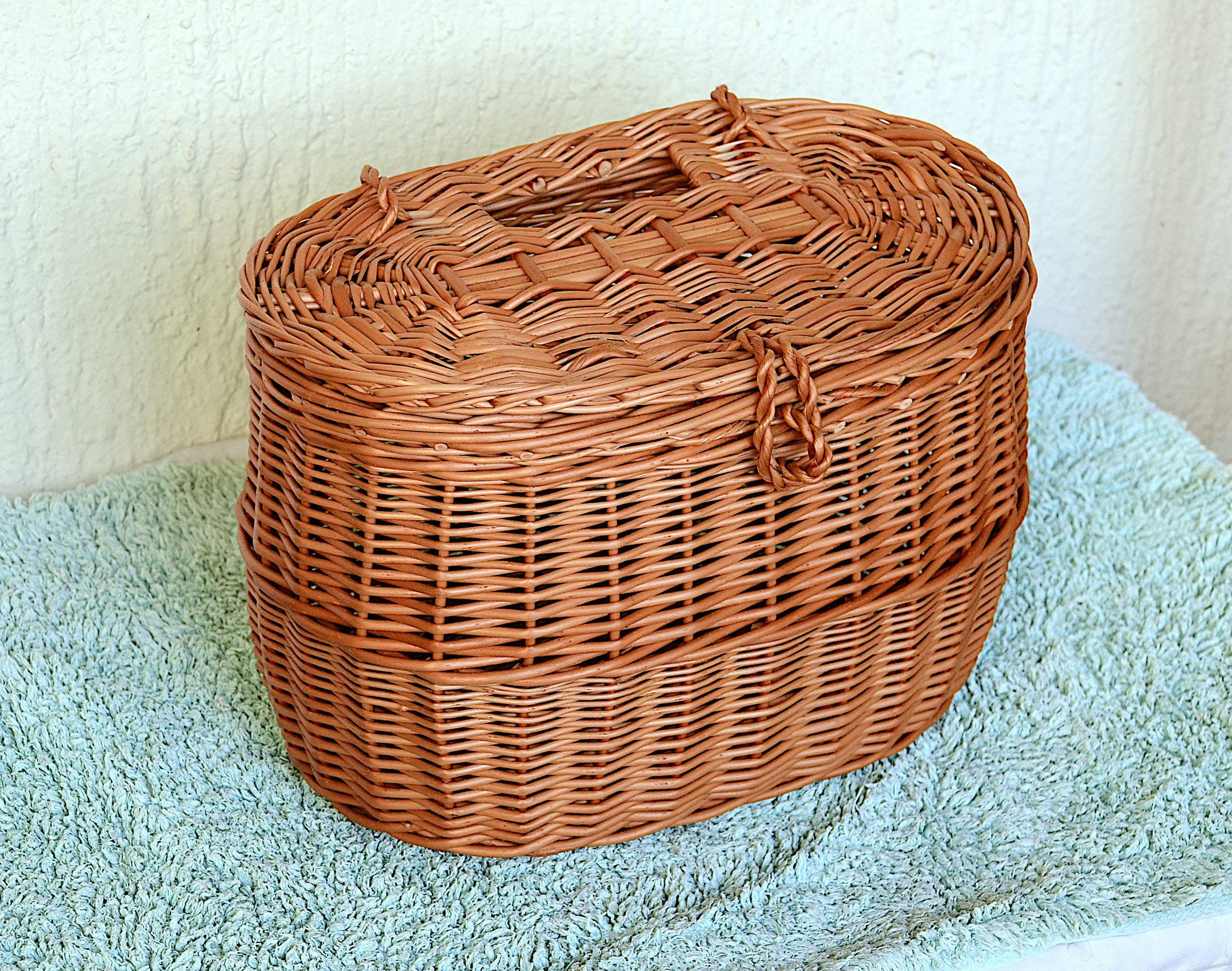 Onion Basket Potato Basket Oval Storage Basket with Lid Etsy