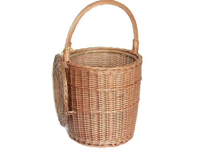 Birkin Basket Large Size Round Basket With a Lid Fitted Jane Etsy