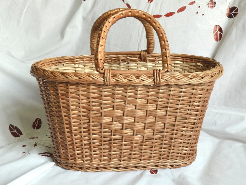 Small Wicker Purse Wicker Bag Handwoven Willow Handbag Etsy