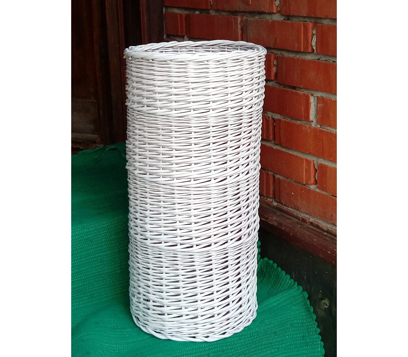 Made to Order Wicker Umbrella Holder Rustic Wicker Umbrella Etsy