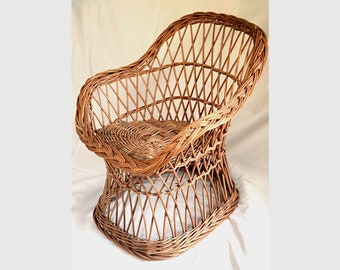 Wicker Kids Chair, Willow Child Chair, Kids Willow Chair, Handmade Kids Chair Small Wicker Chair Wicker Kids Furniture Bohemian Decor