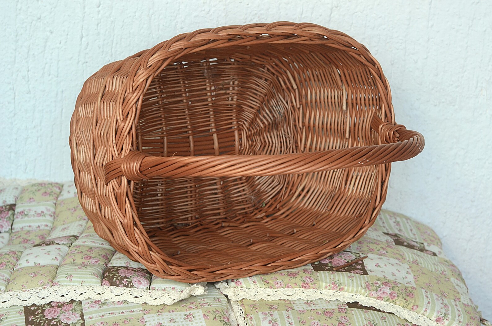 Handmade Willow Basket Woven Wicker Basket Gathering Basket Etsy