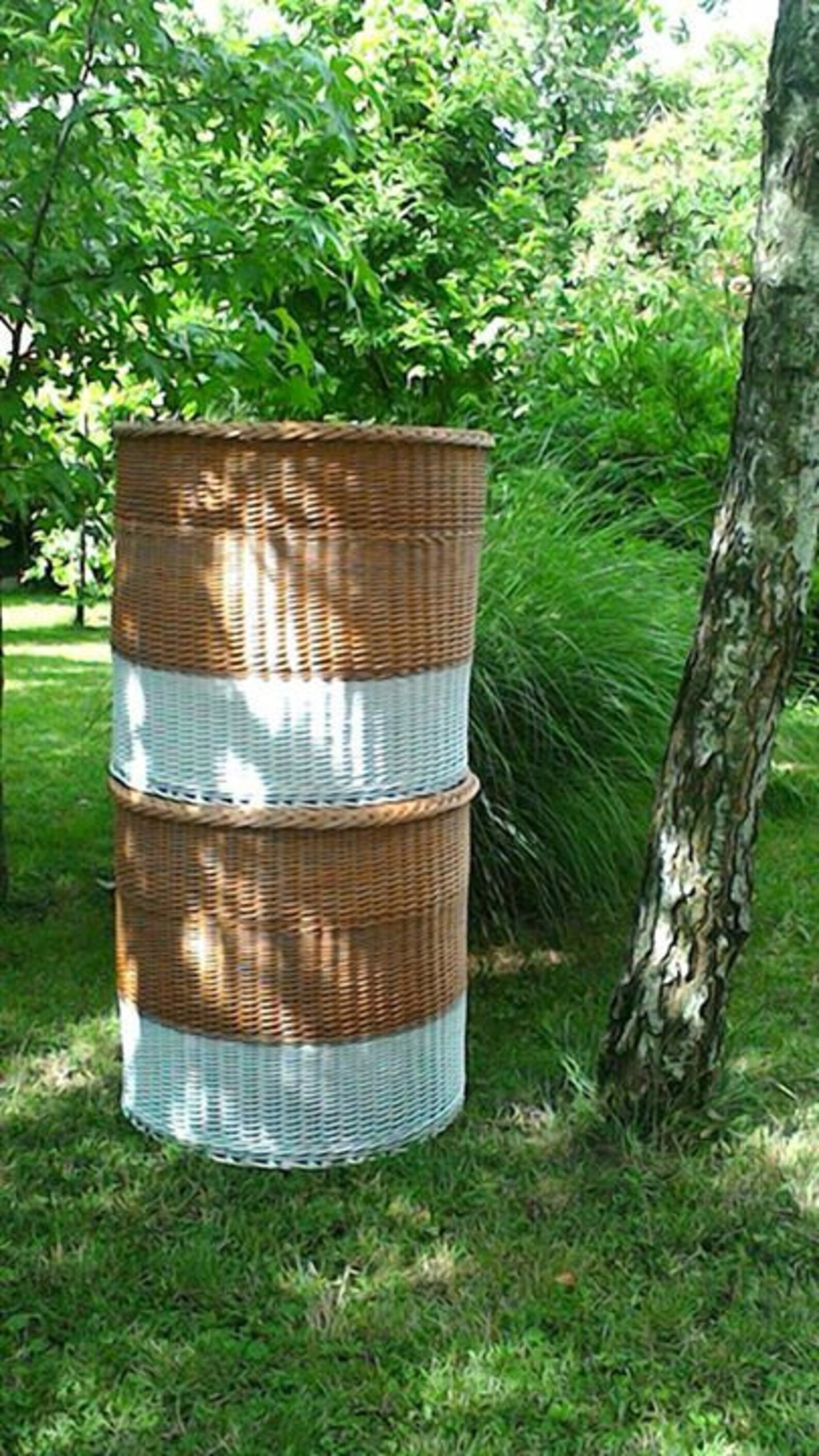 Large Storage Basket Round Storage Basket Wicker Hamper Etsy