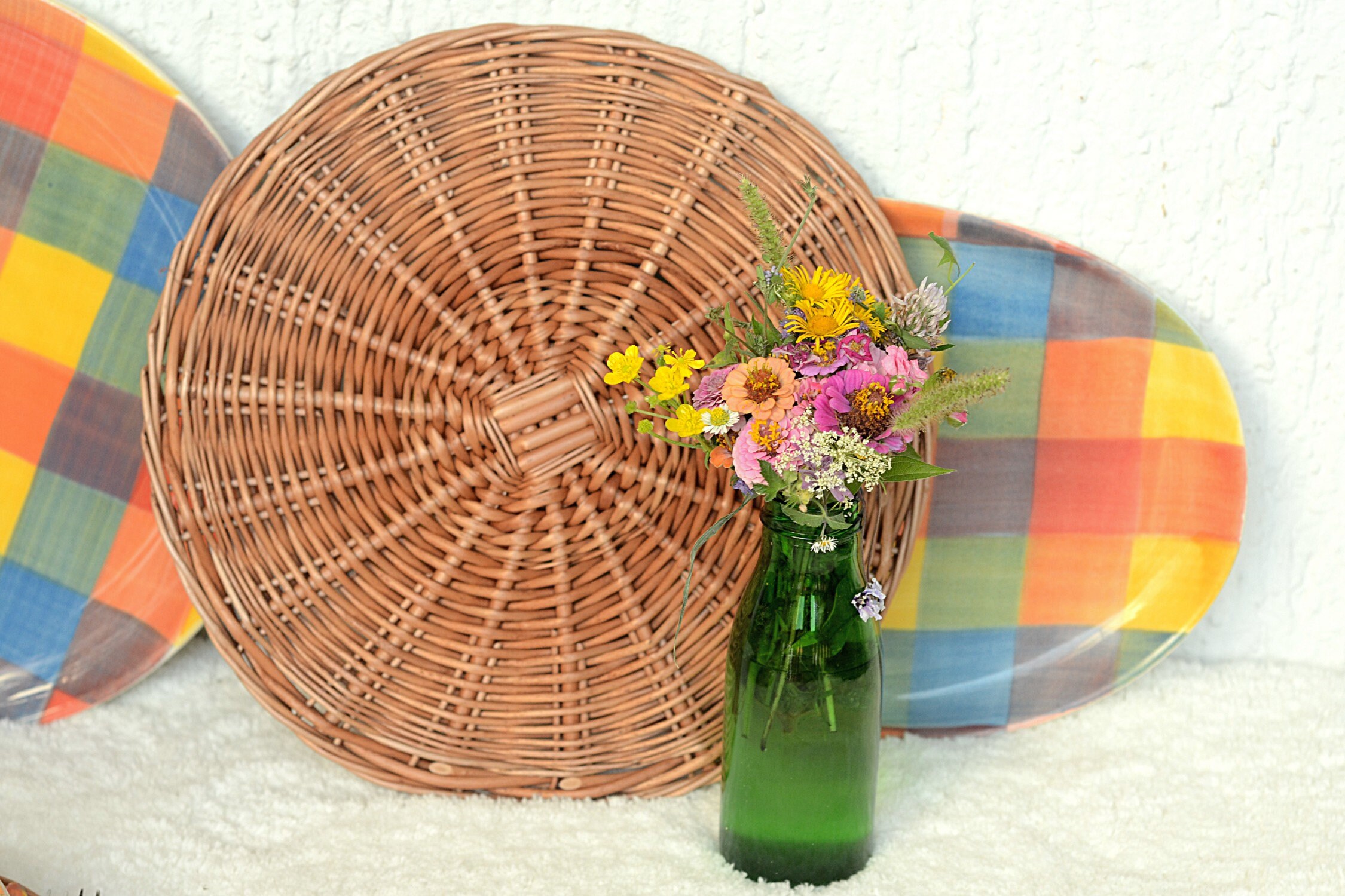 Wicker Plate Charger Woven Wicker Charger Rustic Table Etsy