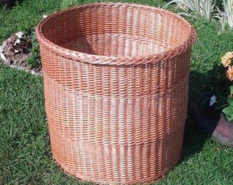 Large Storage Basket, Round Storage Basket, Wicker Hamper Towel Hamper Basket, Wicker Storage Basket Wicker Laundry Basket