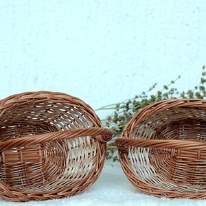 Kids Wicker Basket, Small Basket, Small Willow Basket, Small Wedding Basket, Egg Basket, Easter Basket, Flower Girl Basket, Rustic Wedding image 4