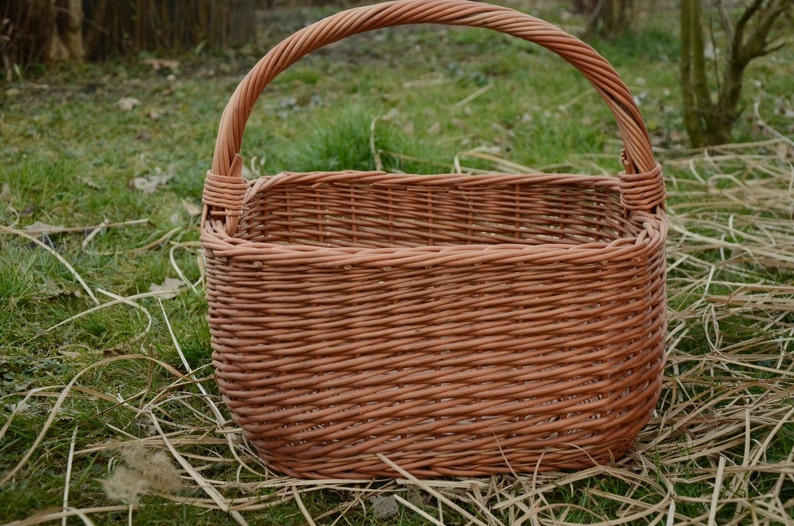 Large Wicker Basket Rectangular Woven Basket Big Picnic Etsy