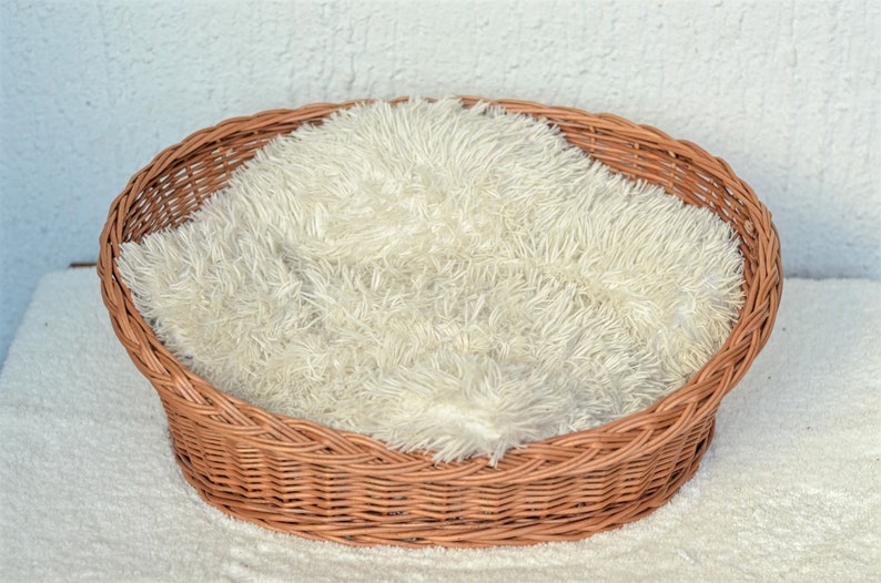 Oval Dog Bed, Wicker Dog Bed, Oval Cat Bed, Wicker Dog Basket, Small Dog Wicker Basket, Natural Material Dog Bed, Pet Basket Pet Bed Natural image 6
