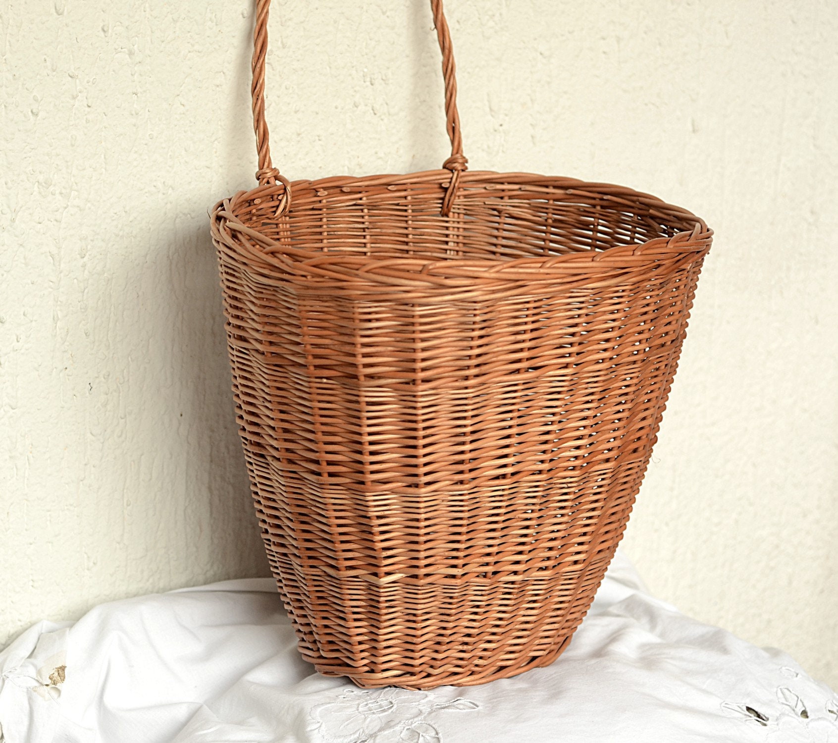 Hanging Storage Basket, Industrial Wire and Burnt Wood Wall Mounted Ki –  MyGift