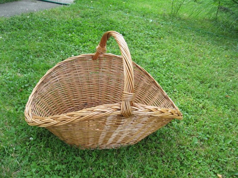 Large Wicker Basket Large Gathering Basket Firewood Basket Etsy