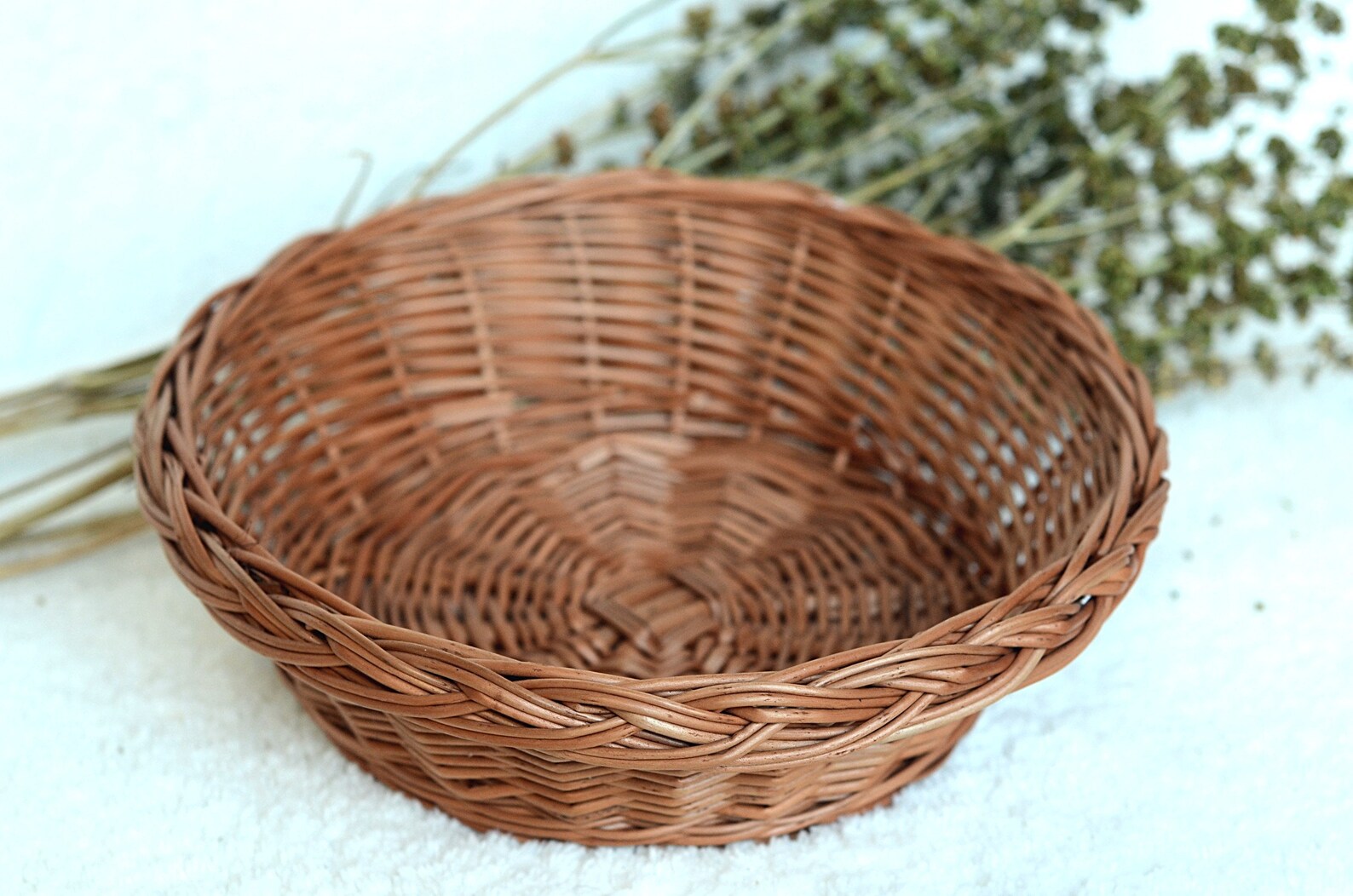 Handmade Wicker Basket Wicker Fruit Basket Wicker Bread Etsy
