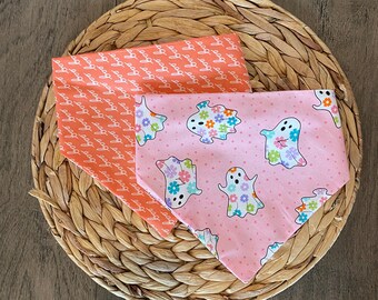 Halloween Dog Bandana Set – Rainbow Jack O'Lantern, Boo Print