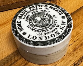 Army & Navy Potted Meat Pot and Lid English Advertising London