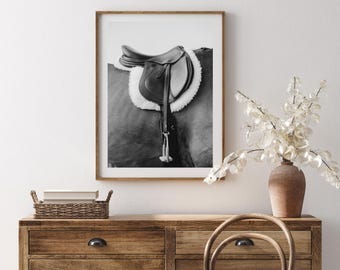 Equestrian Fine Art Photograph | "Hunter" | Modern Equestrian Decor | Horse Lifestyle | Abstract Horse Art | Black & White Horse Photo