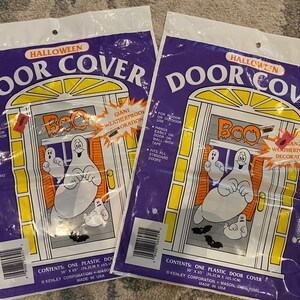 Vintage 90s Halloween Ghost Door Covers