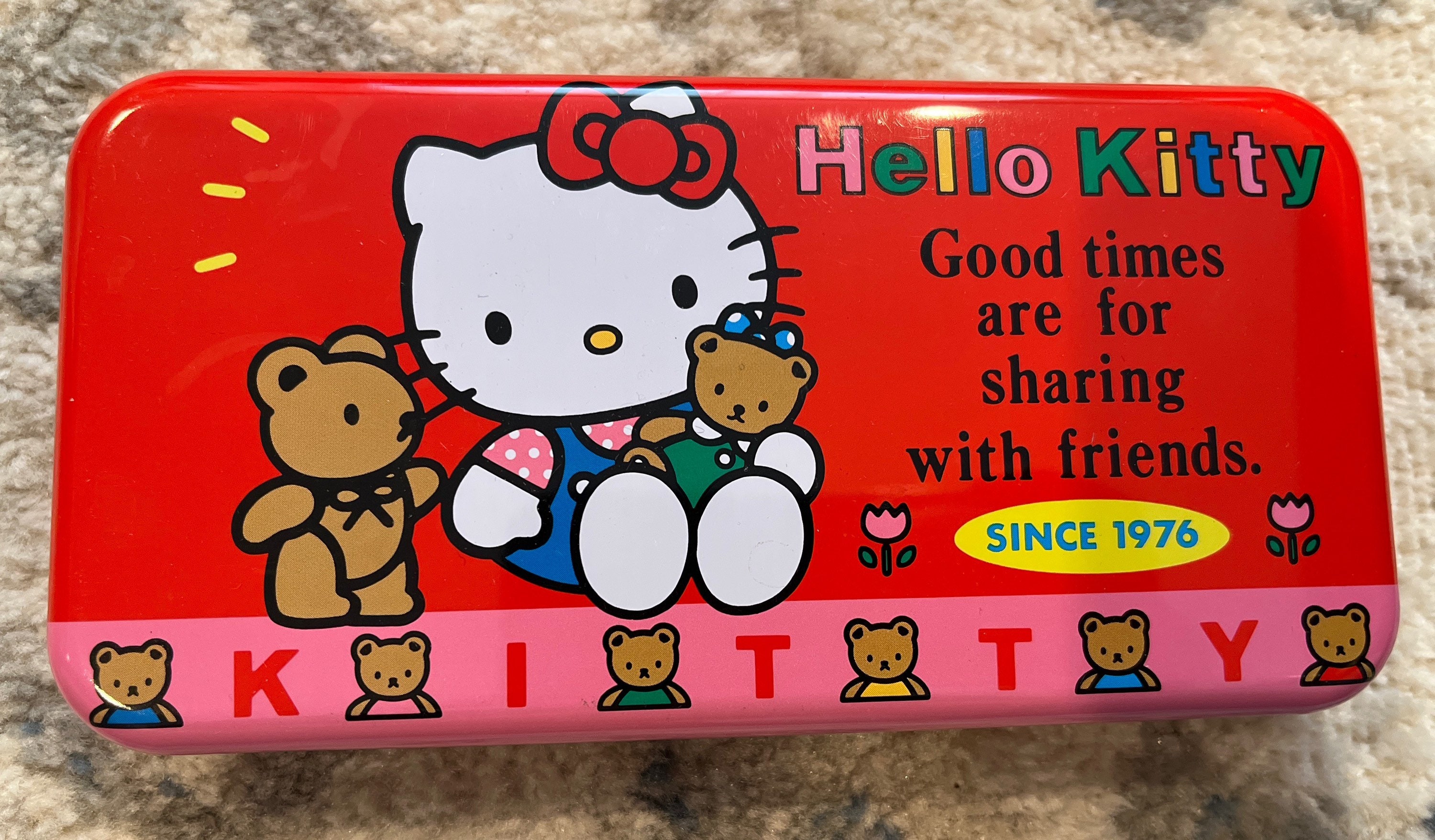 VENTE 1998 vintage Hello Kitty grand étui cosmétique, valise