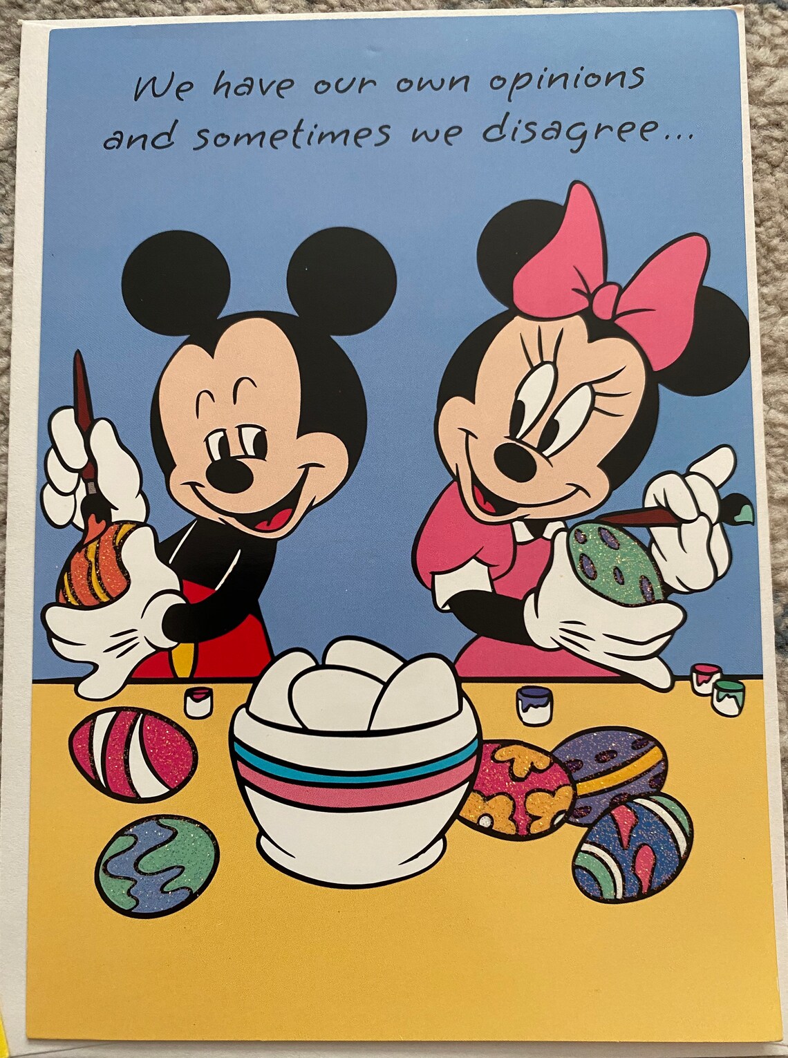 EASTER Vintage Disney Greeting Cards Featuring Mickey Minnie Etsy