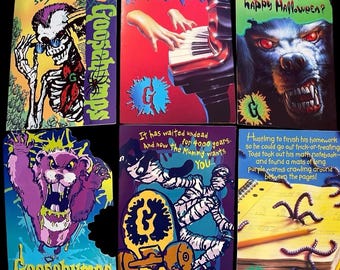 Vintage 90s NOS Goosebumps Halloween Greeting Cards by Hallmark
