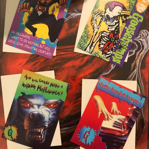 RESTOCKED! Vintage 90s Goosebumps Halloween Greeting Cards by Hallmark!