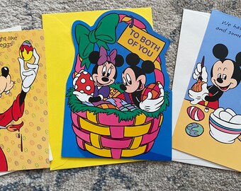 EASTER- Vintage Disney Greeting Cards featuring Mickey, Minnie and Goofy!