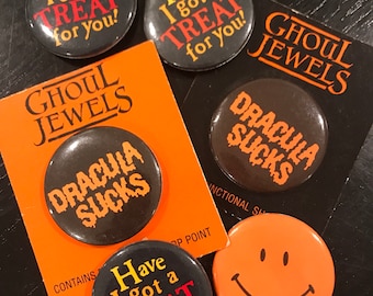 Vintage 1980s GHOUL JEWELS by HALLMARK novelty Halloween Pins