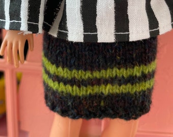 Gorgeous vintage style knitted pencil skirt for Sindy, Tammy, Barbie, Tressy, Fleur doll