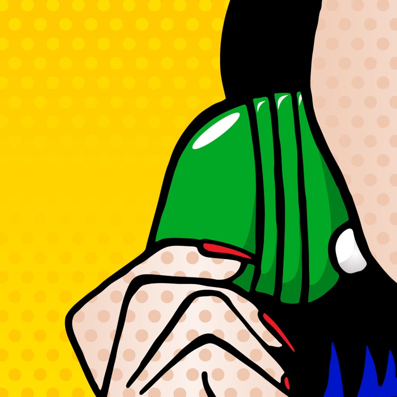 Pop Art The Phone Call Retro Lady Shopping Bag Comic All-Over Tote Bag Carry Market Bag