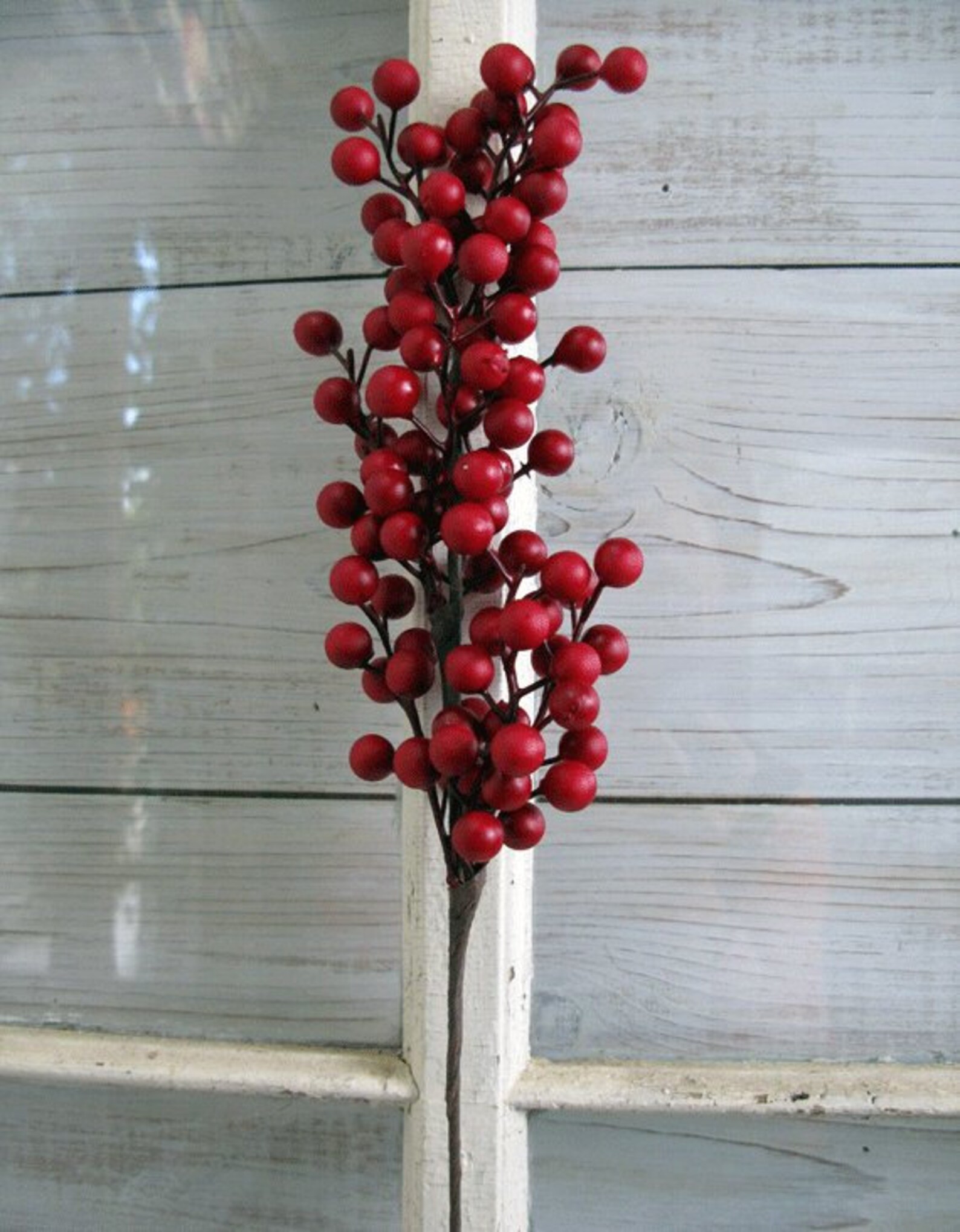 Matte Red Berry Pick Christmas Red Berry Pick 17 Etsy