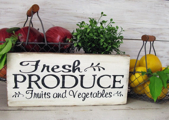Fresh Produce Sign Hand Painted Wood Sign Farmhouse Signs - Etsy