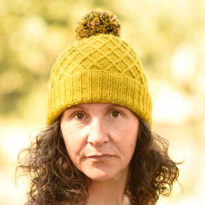 Knit Beanie Pattern, Knit Hat Pattern, Hatchwork Hat Pattern