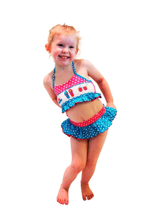 smocked bathing suit baby