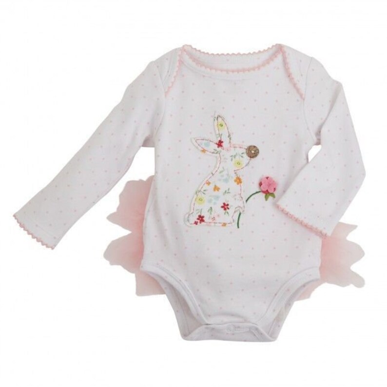 SALE-Mud Pie Baby Girl Easter Bunny Tutu Crawler 0-3M