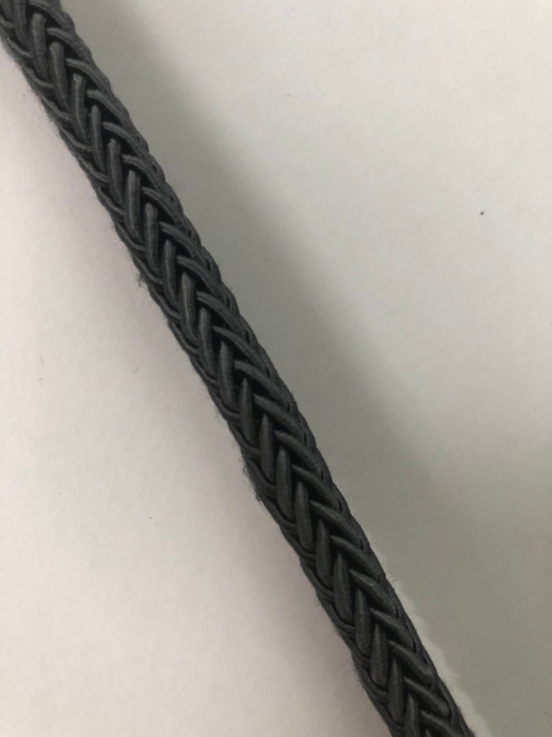 Braided Gray Piping Upholstery Cord With Lip Trim Etsy